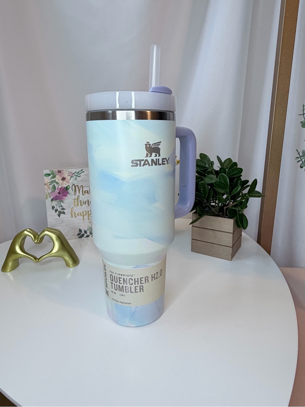 Stanley Quencher Tumbler - Light Blue with Lavender Handle